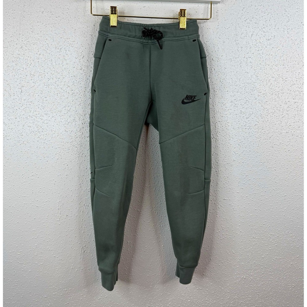 Nike Boys Green Jogger Sweatpants drawstring pockets Size XS